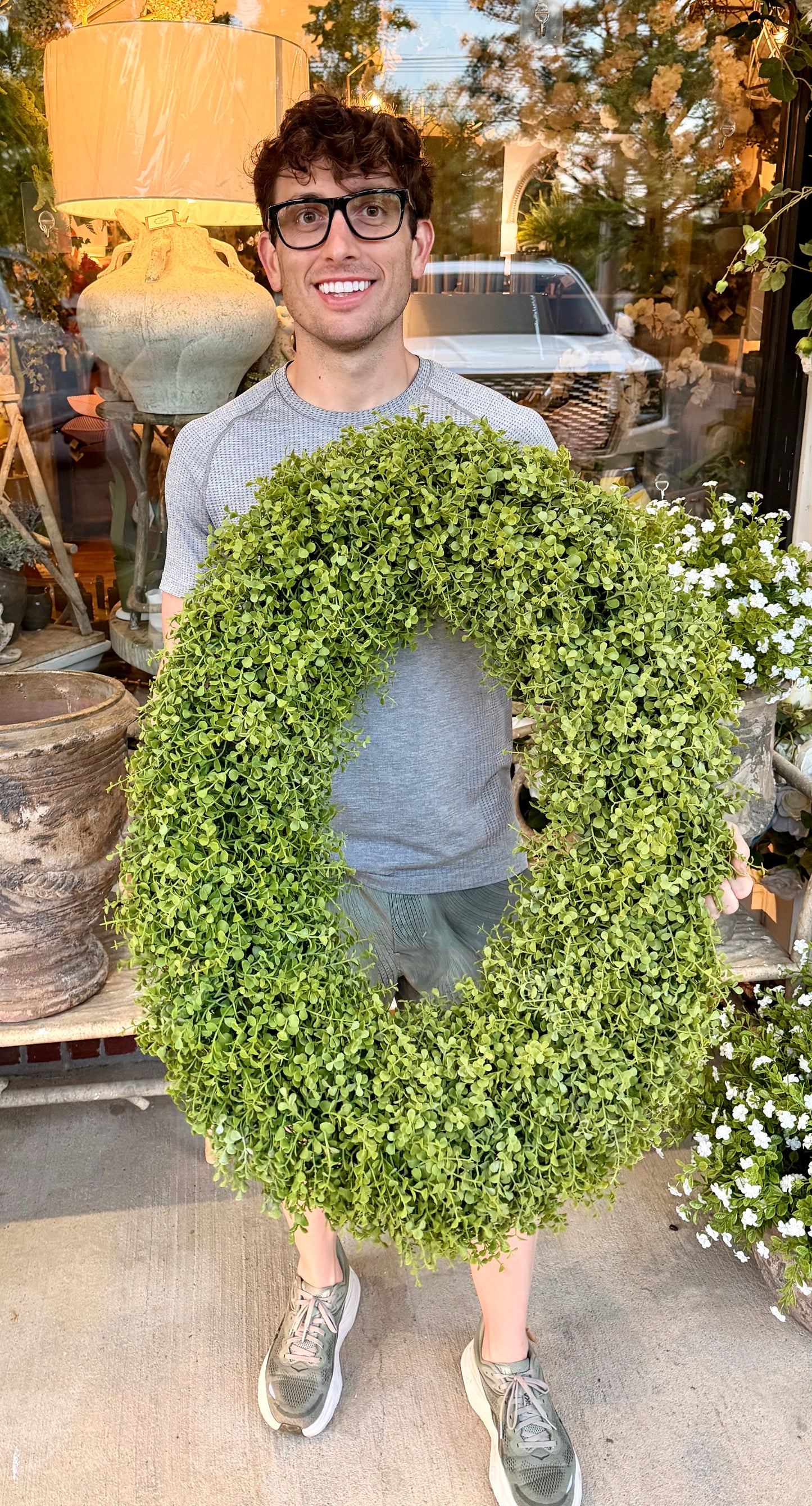 Oval Sedum Wreath 24" x 32"