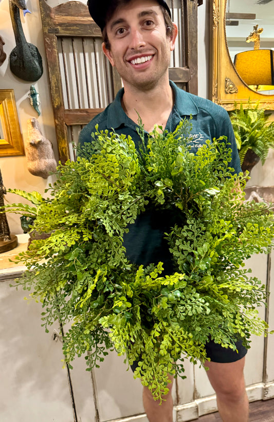 Fern and boxwood Wreath 20 inch