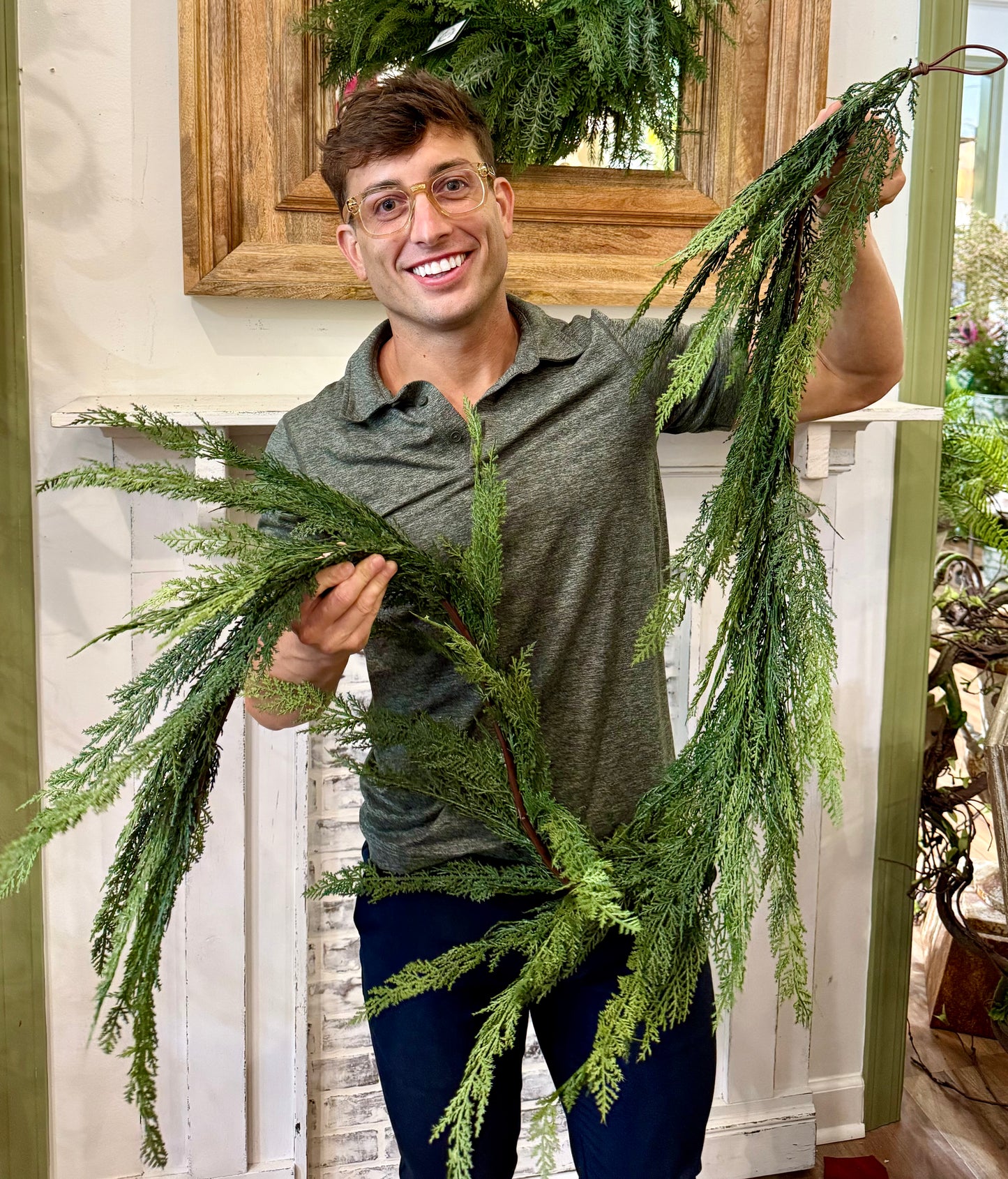 6' Faux Deluxe Cedar Garland