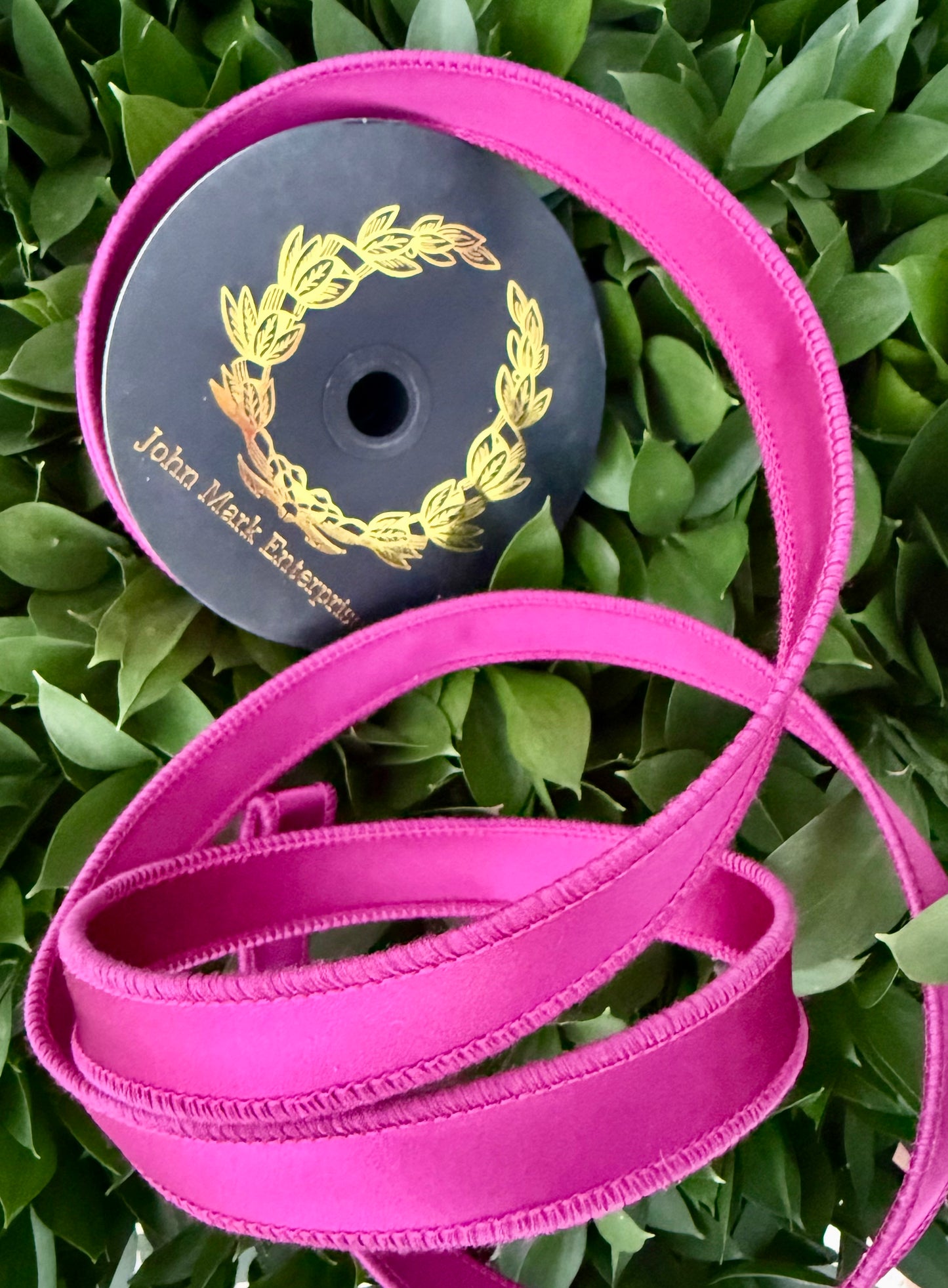 JME heavy wired ribbon. PURPLE Solid Satin