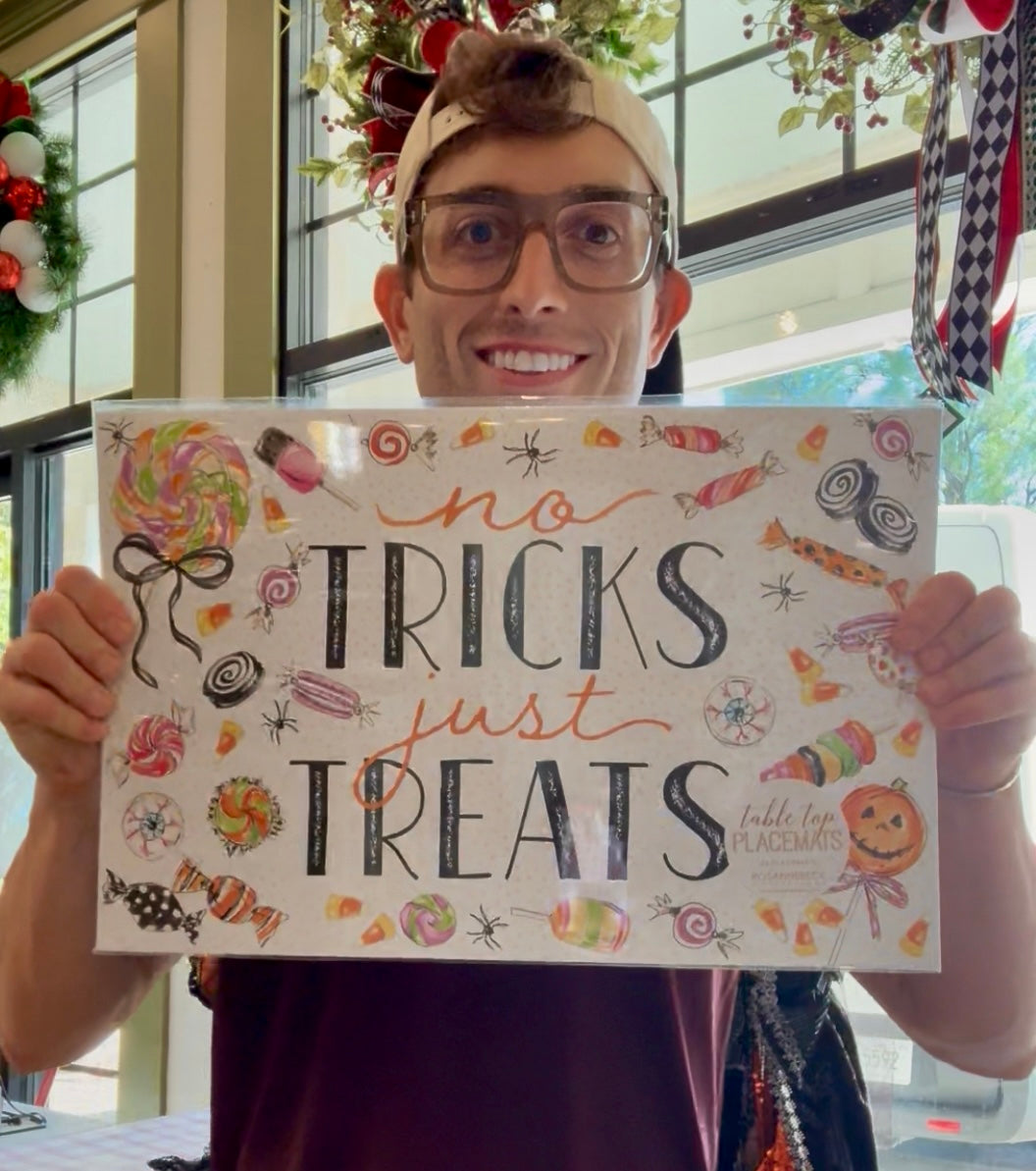 Paper placemats. Set of 20. No tricks just treats.