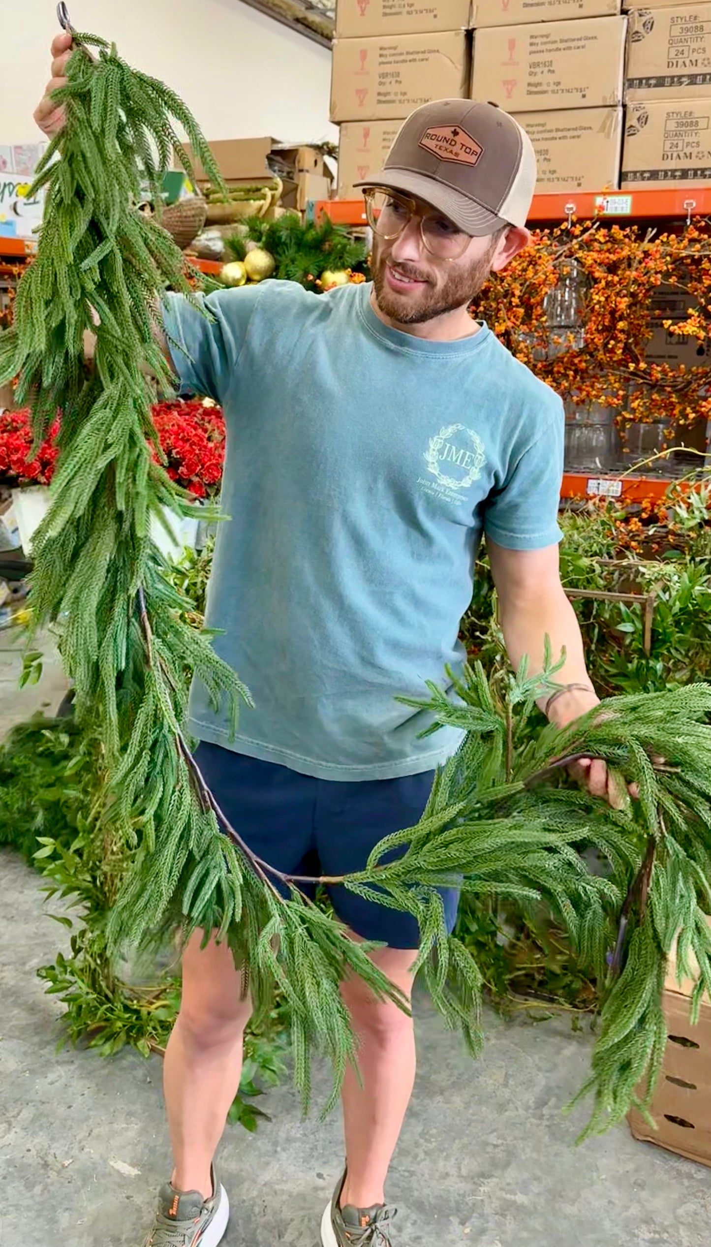 6' Real Touch Mixed Pine Garland