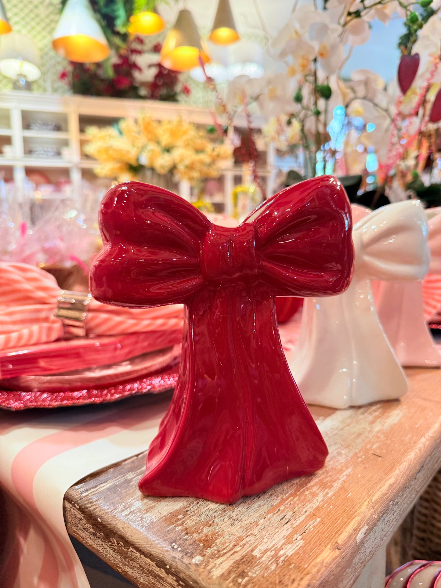 Red Bow Shaped Vase