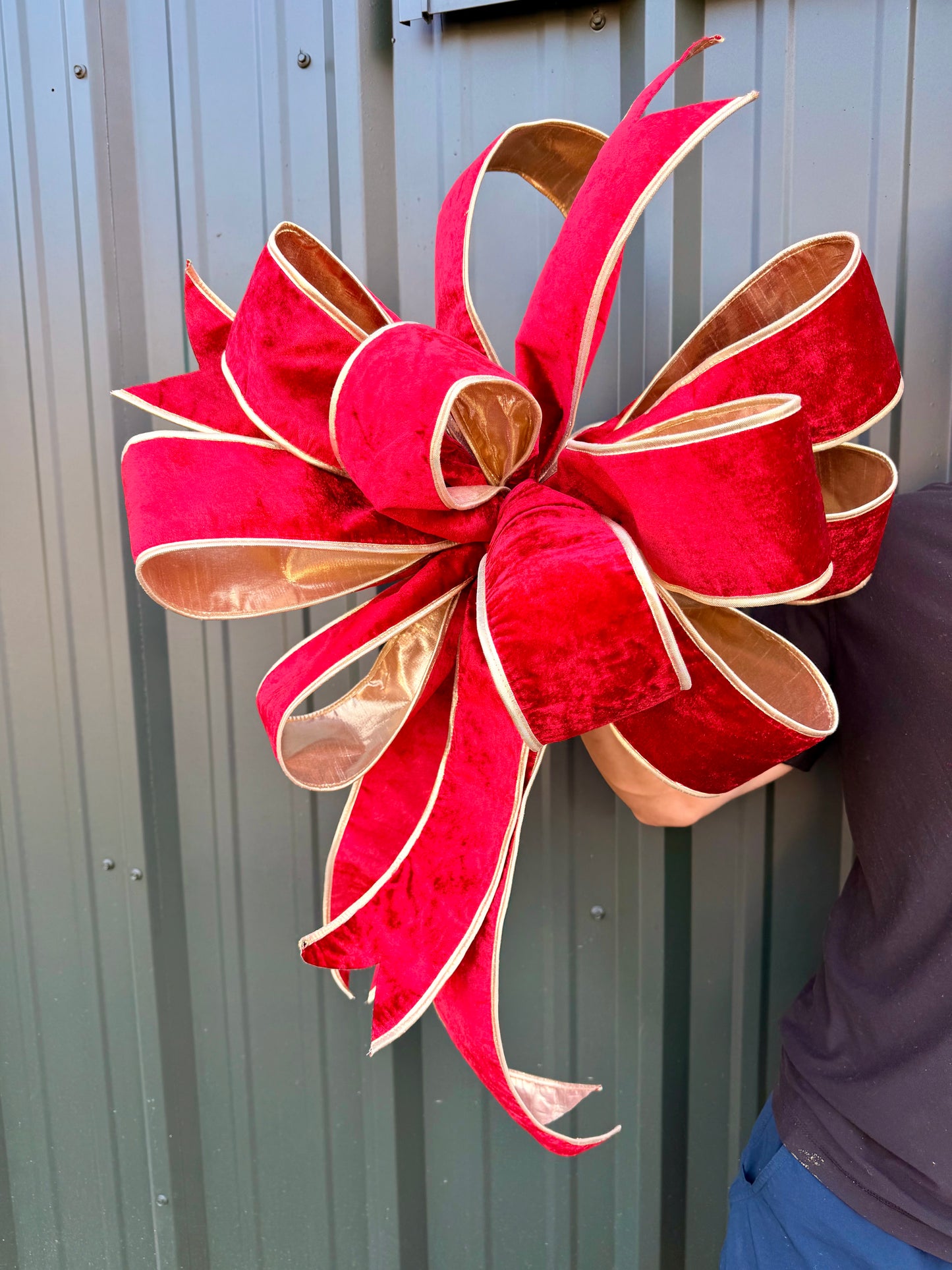 Hand-Tied JME Velvet Bow