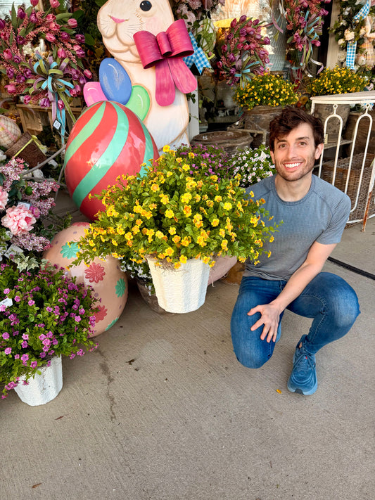 YELLOW Pot Filler. MADE WITH THE FLOWERS. Once you received them, some fluffing may be required after shipping.