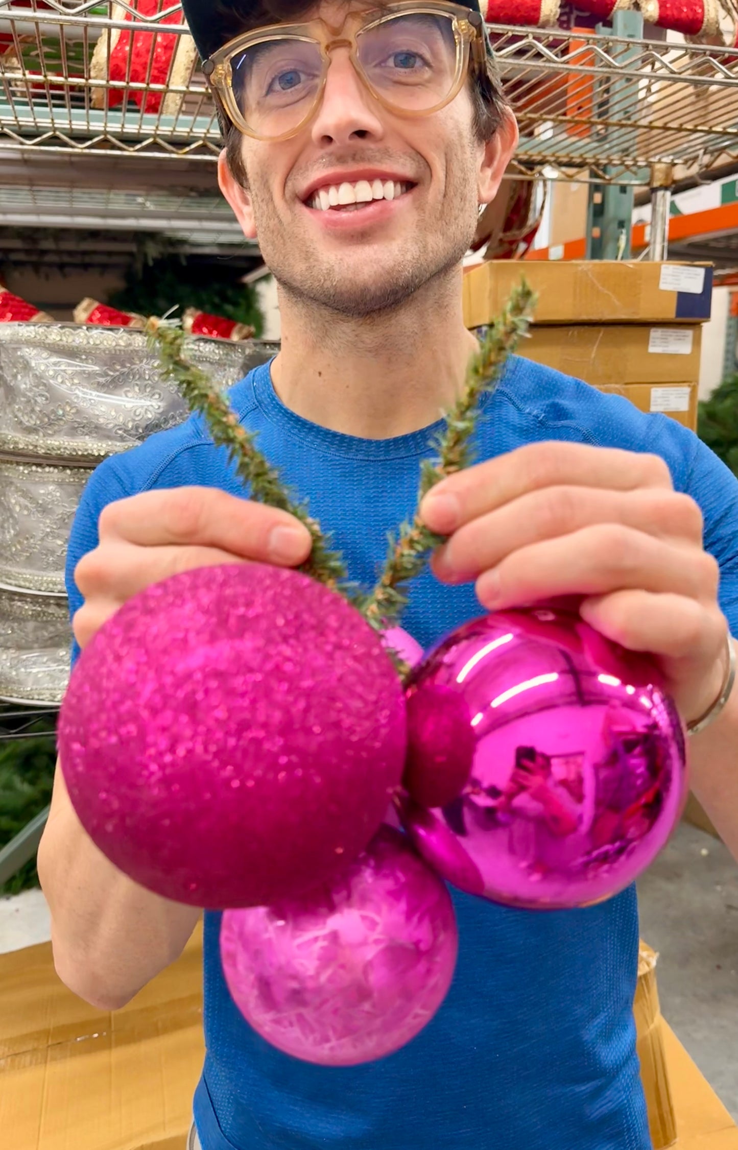 Fuchsia Pre wired ball cluster