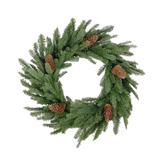30"Dia Soft Touch Spruce/Pinecone Wreath