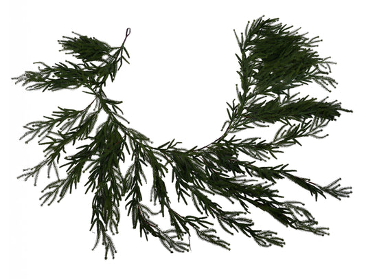 6'L Willow/Norfolk Pine Mantle Garland