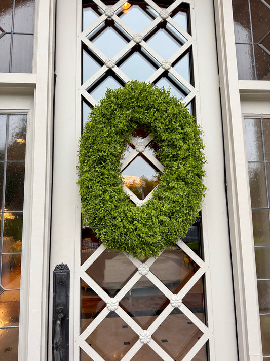 Oval Sedum Wreath 24" x 32"