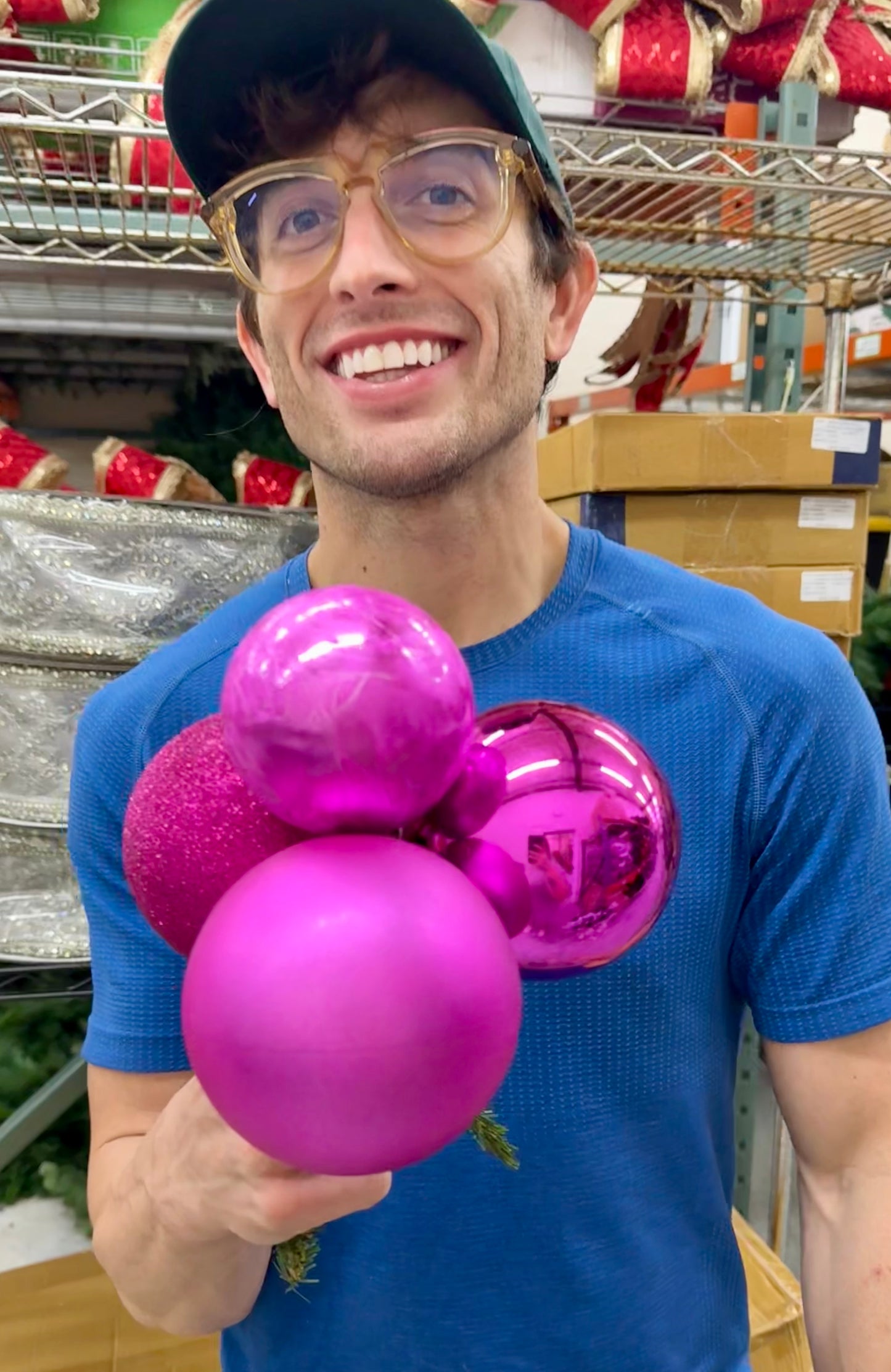 Fuchsia Pre wired ball cluster