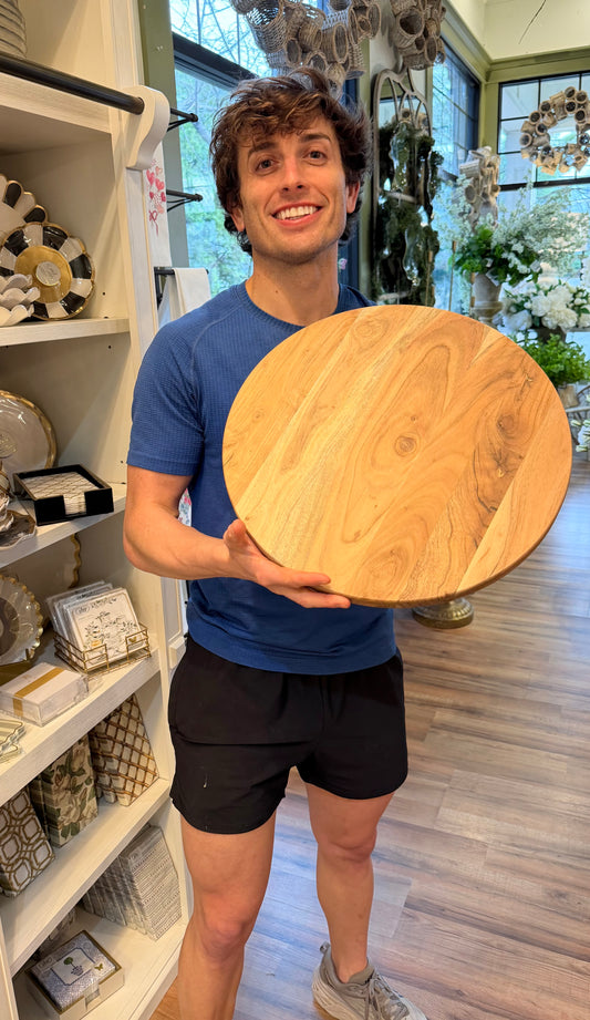 Acacia Round Turntable 16"x 16"