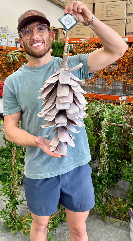 21" TAUPE Foam Pinecone