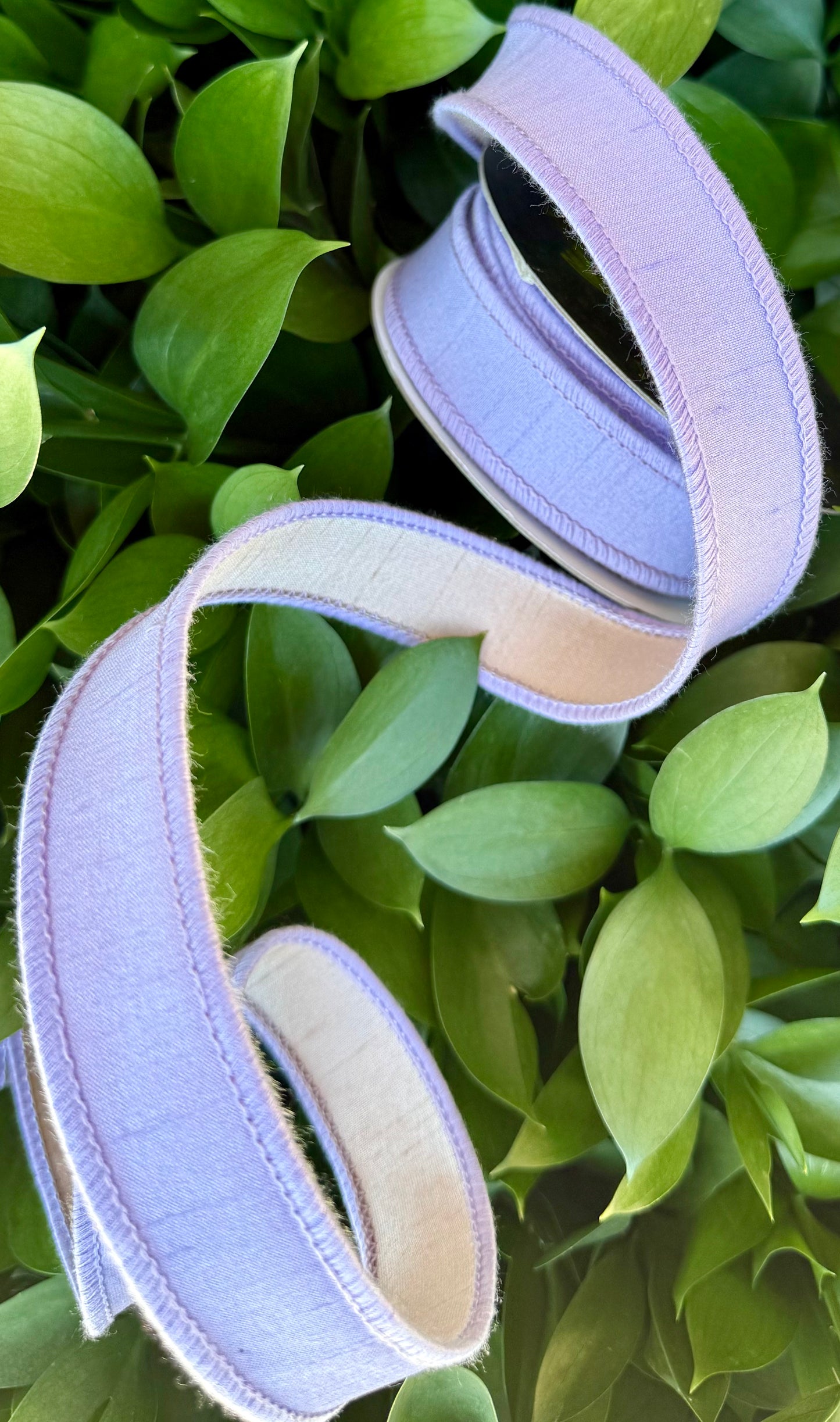 JME heavy wired ribbon. LILAC/PALE PINK Two-Tone Solid