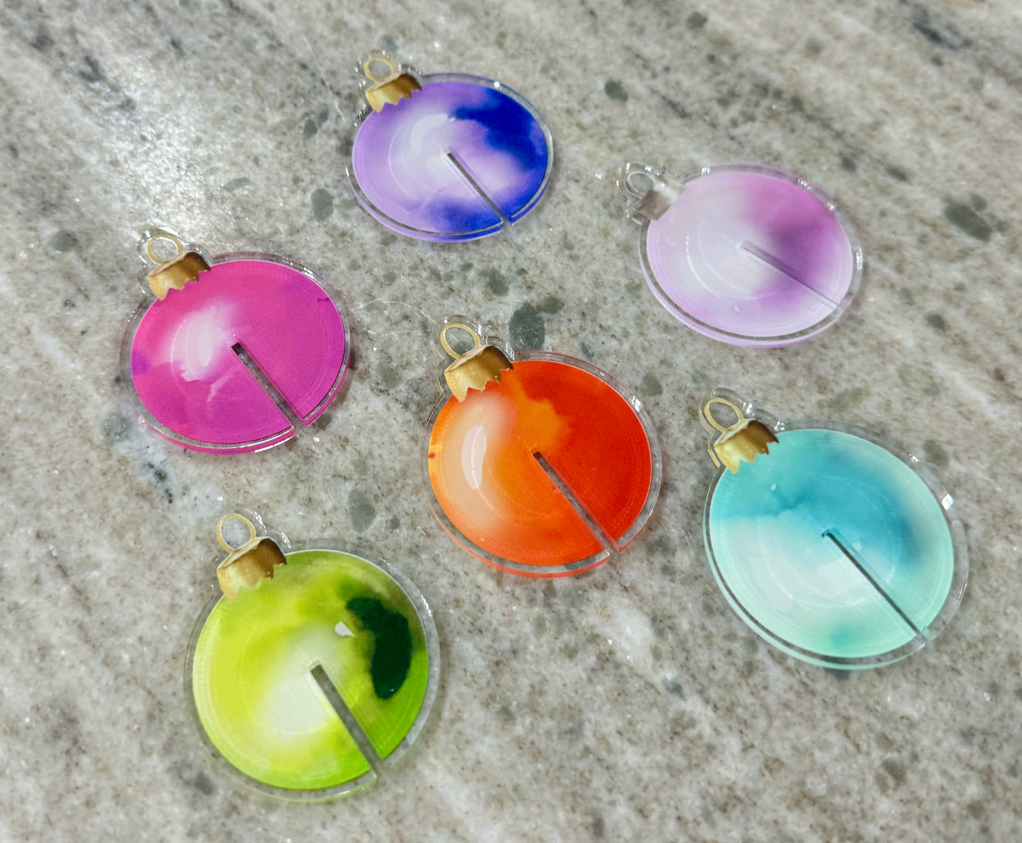 Colorful Ornament drink markers. Set of 6.