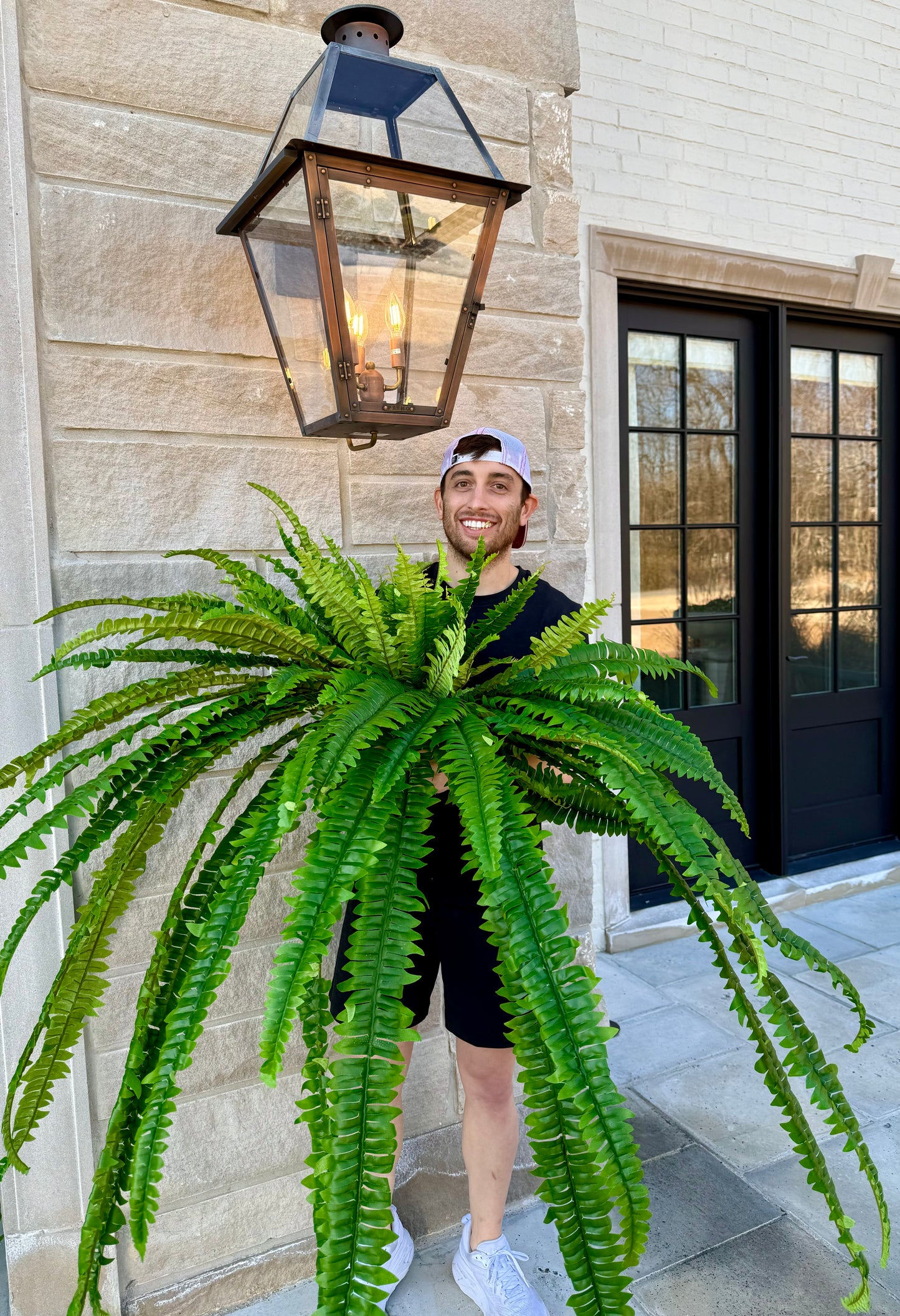 60 inch faux Boston fern.