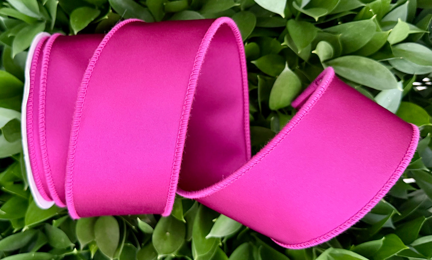 JME heavy wired ribbon. PURPLE Solid Satin