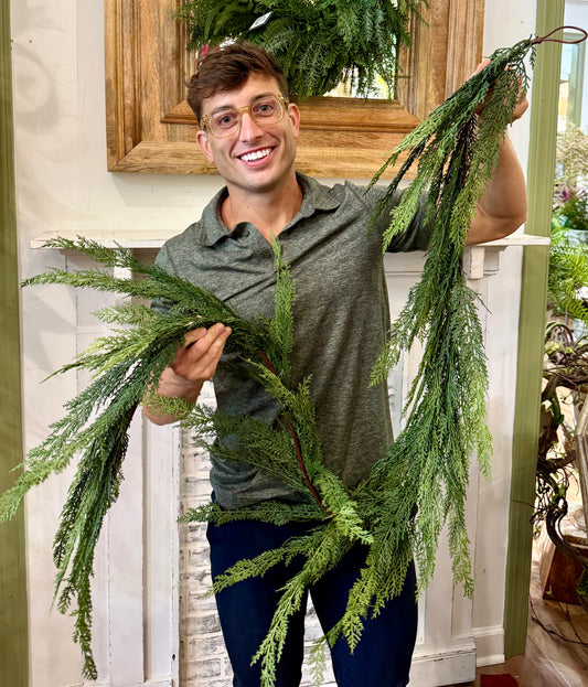 6' Faux Deluxe Cedar Garland