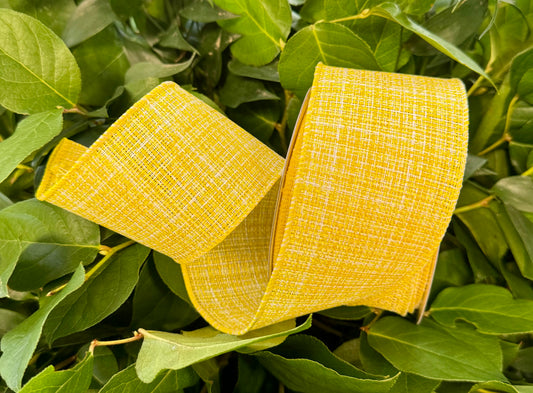 Lemon Tweed Color wired Ribbon
2.5" x 10yd