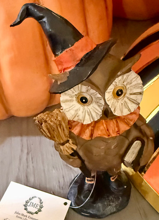 Vintage Halloween OWL Figure, 8"
