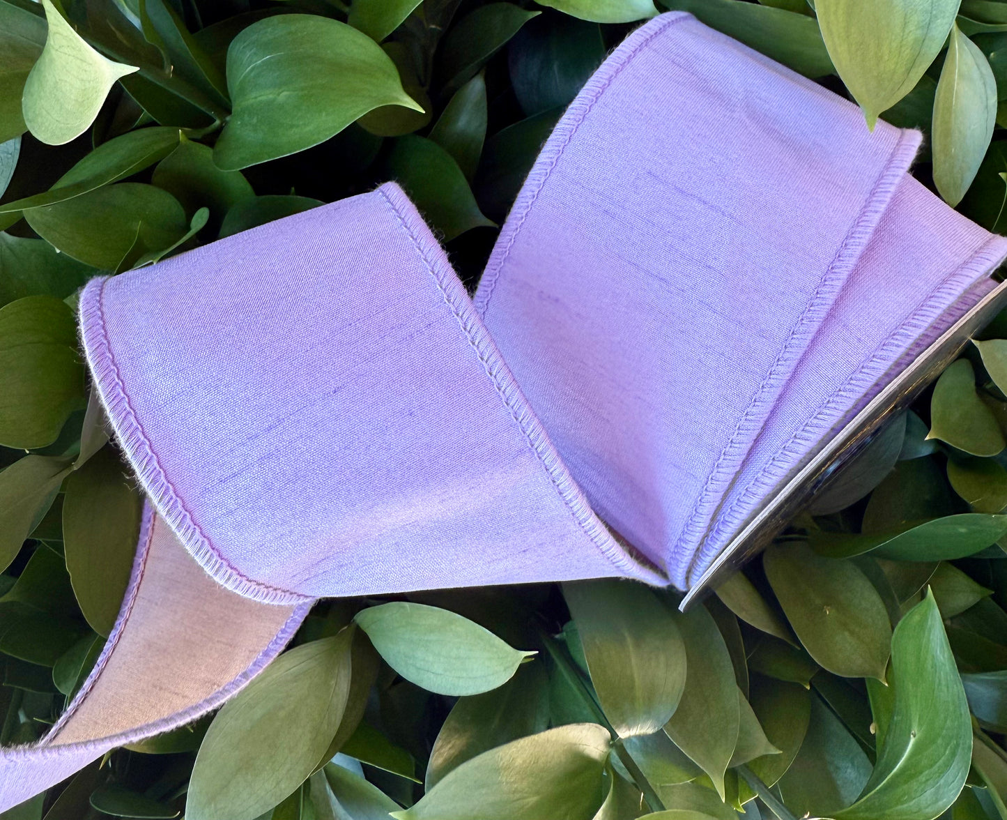 JME heavy wired ribbon. LILAC/PALE PINK Two-Tone Solid