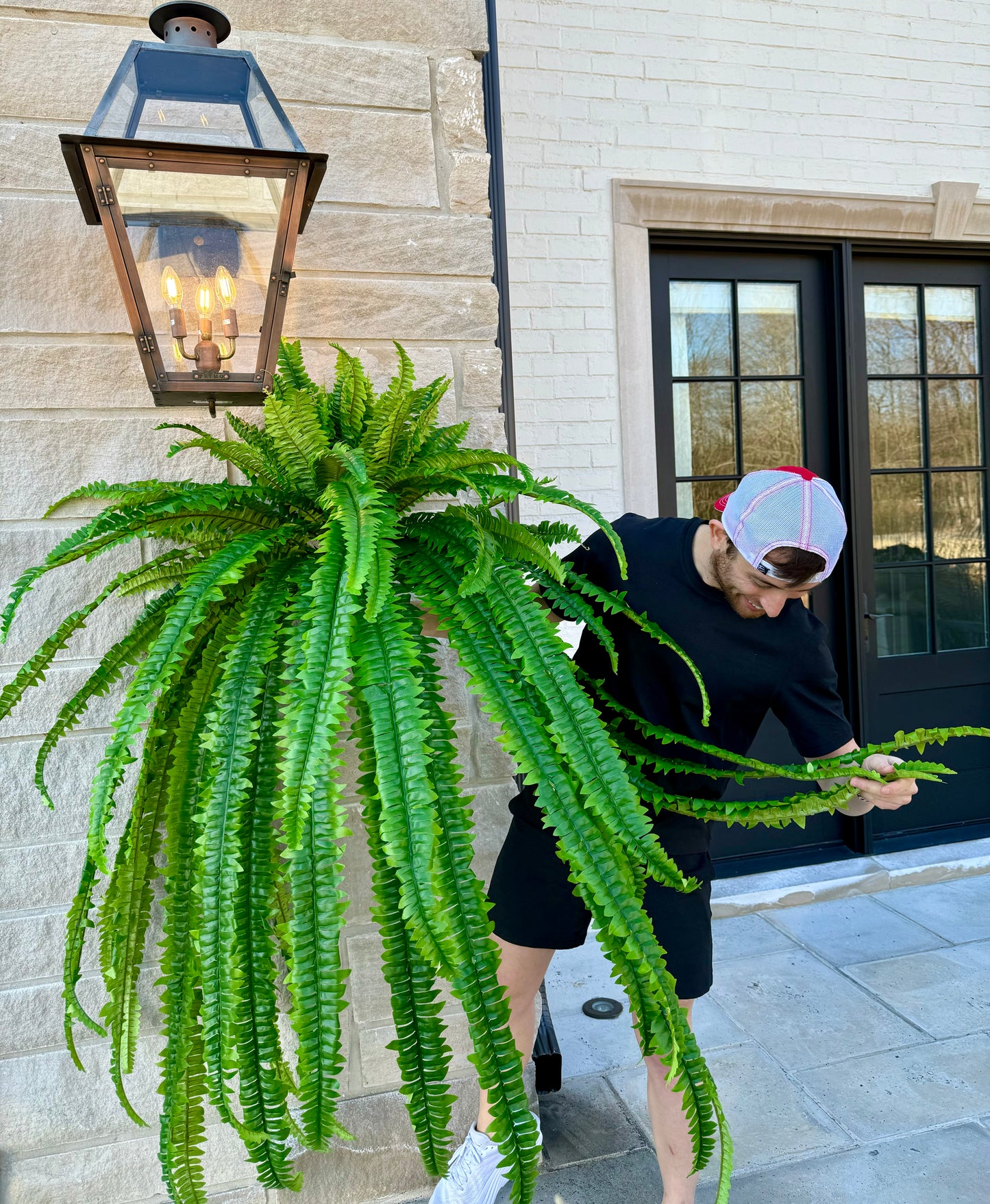 60 inch faux Boston fern.