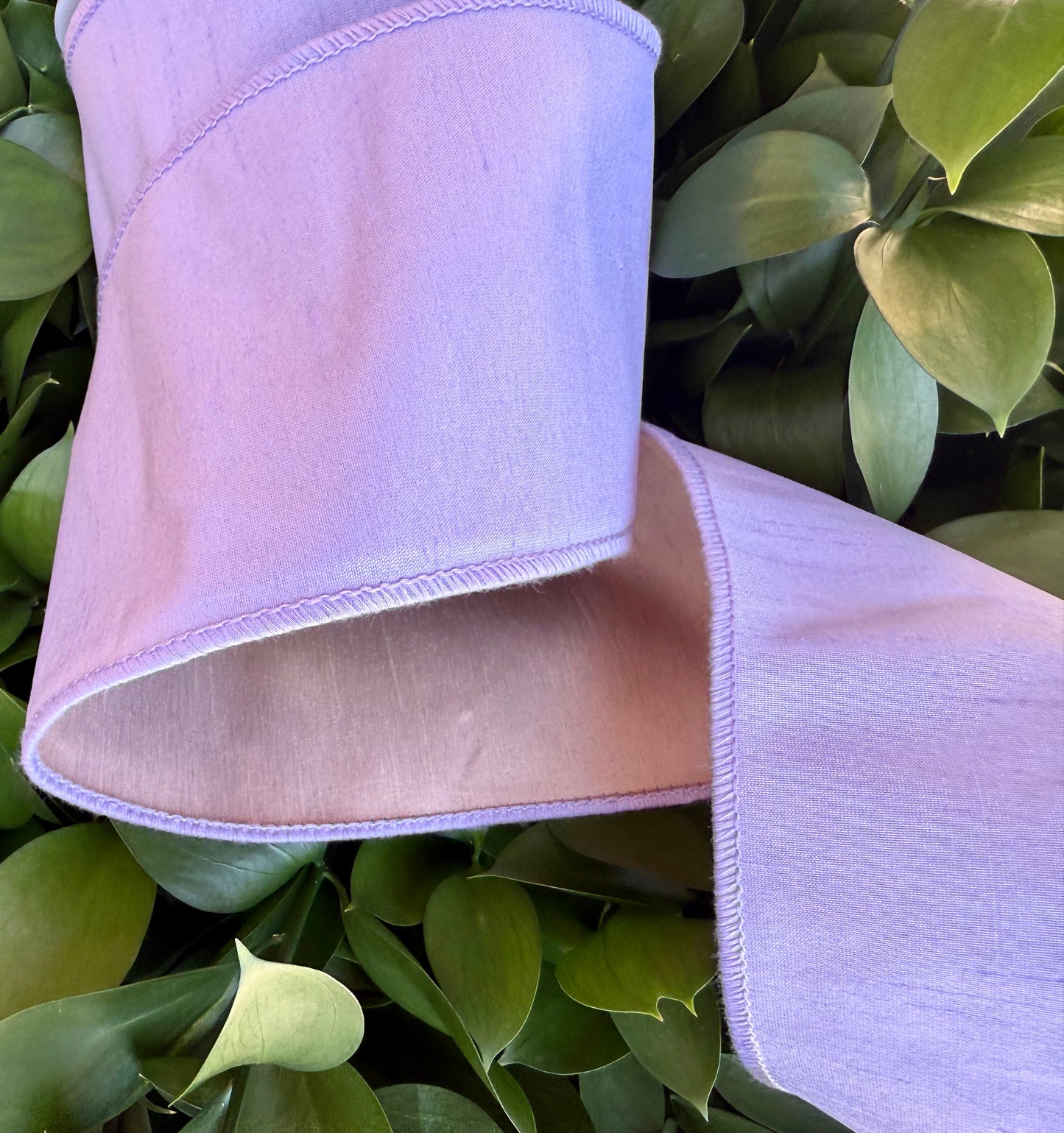 JME heavy wired ribbon. LILAC/PALE PINK Two-Tone Solid