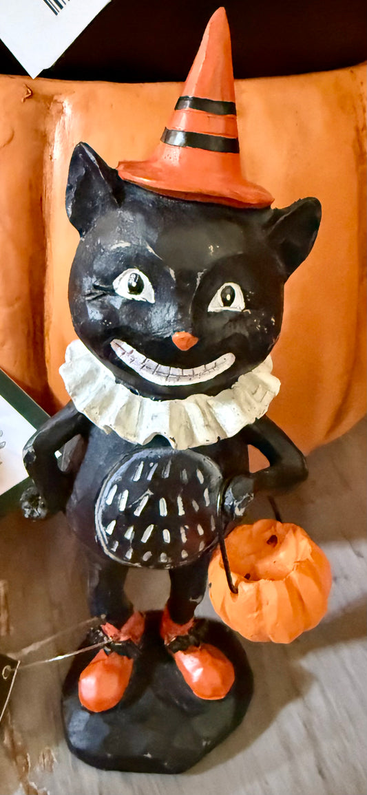 Vintage Halloween CAT Figure 8"