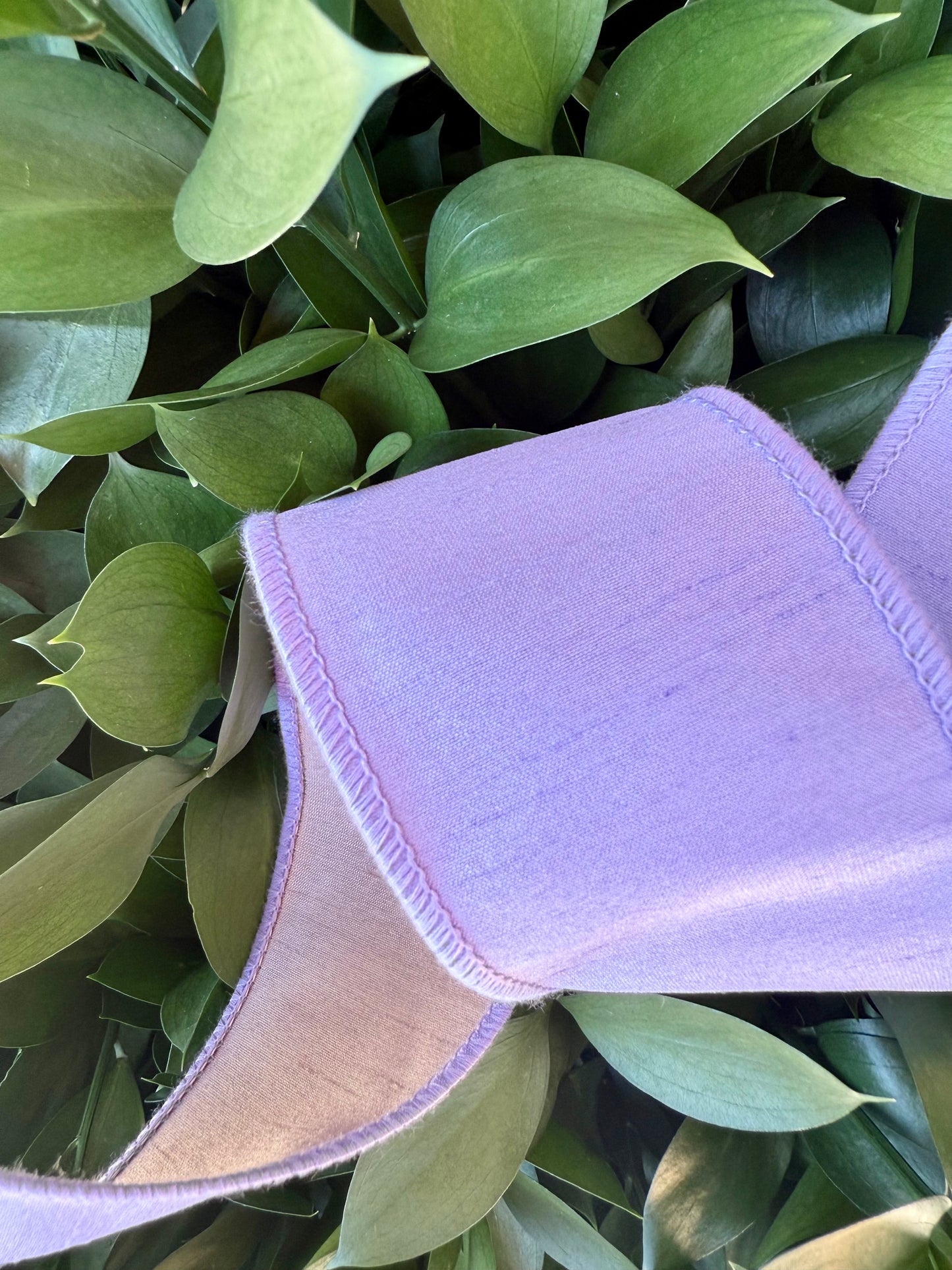 JME heavy wired ribbon. LILAC/PALE PINK Two-Tone Solid