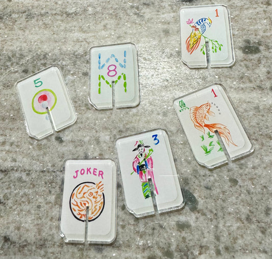 Mahjong drink markers. Set of 6