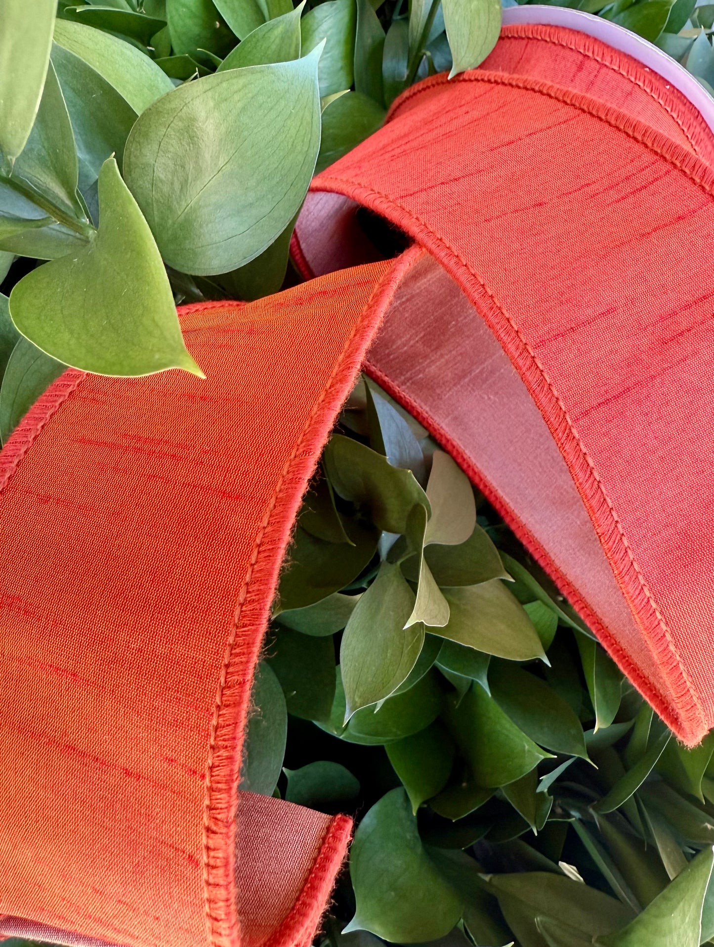 JME heavy wired ribbon. ORANGE/PEACH Two-Tone Solid
