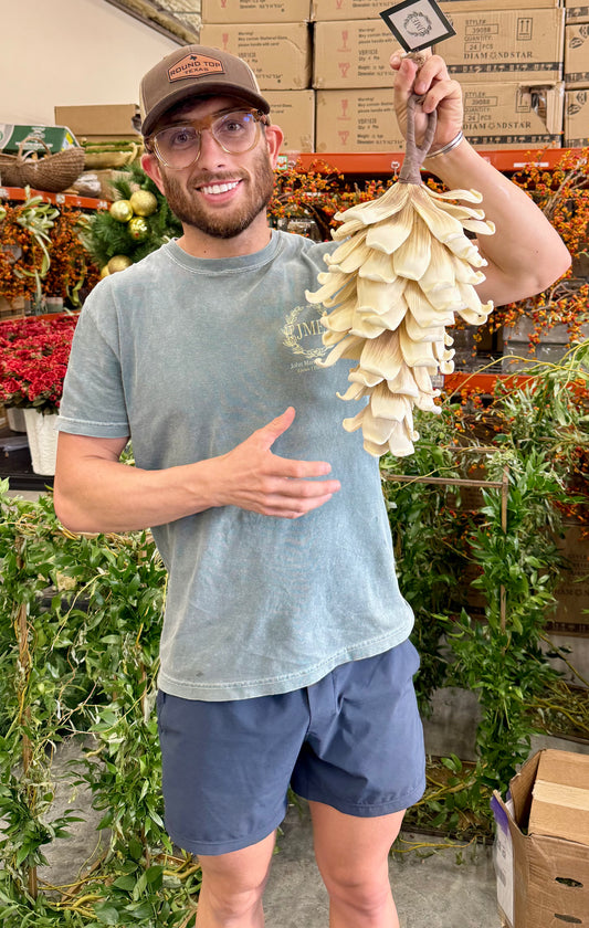 18" CREAM Foam Pinecone
