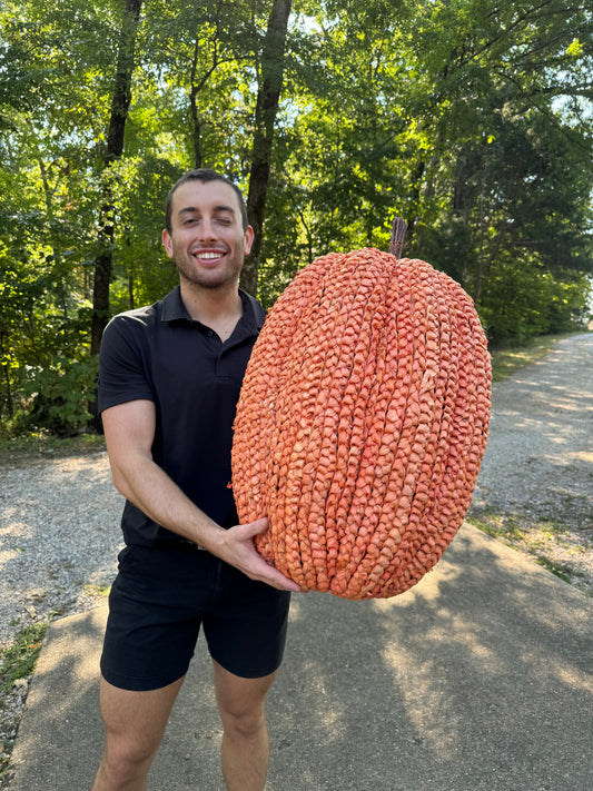 Orange Woven Pumpkin 27.5"