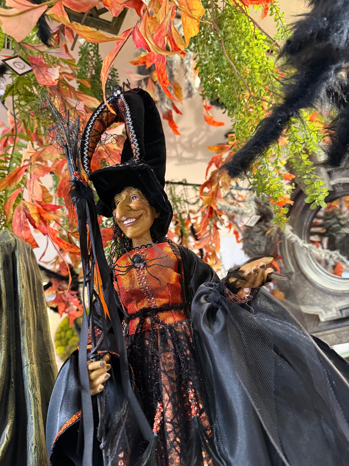 Haunted witch figurine. 37 inches tall.