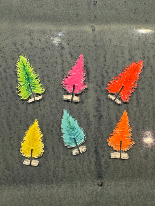 Colorful Tree, Drink Markers, Set of 6