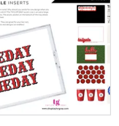 Acrylic Insert - Gameday Red