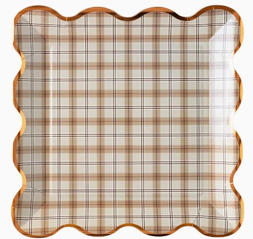 Plaid square plate