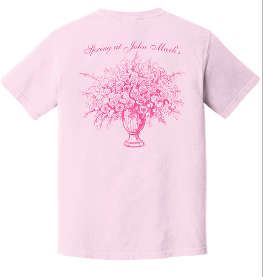 "Spring at John Mark's!" Short Sleeve Pink T-Shirt