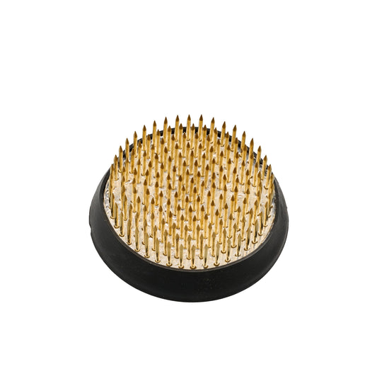 2.25 inch diameter brass floral pin frog anchor
